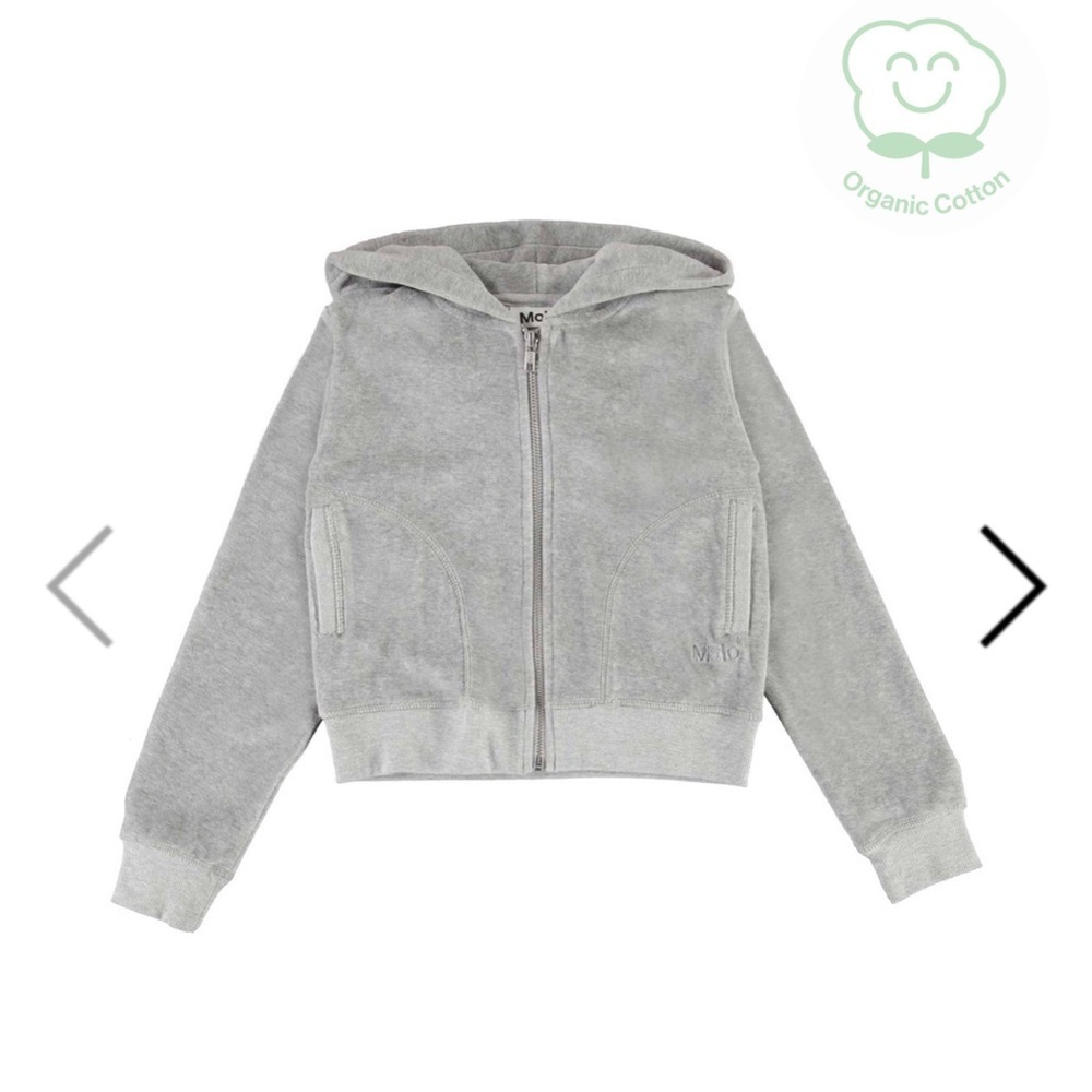 Molo Light Gray Kids Hoodie Euro 104